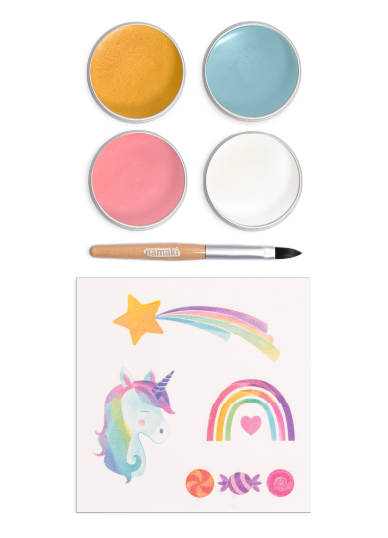 Unicorn - ansiktsmaling m/ tatovering