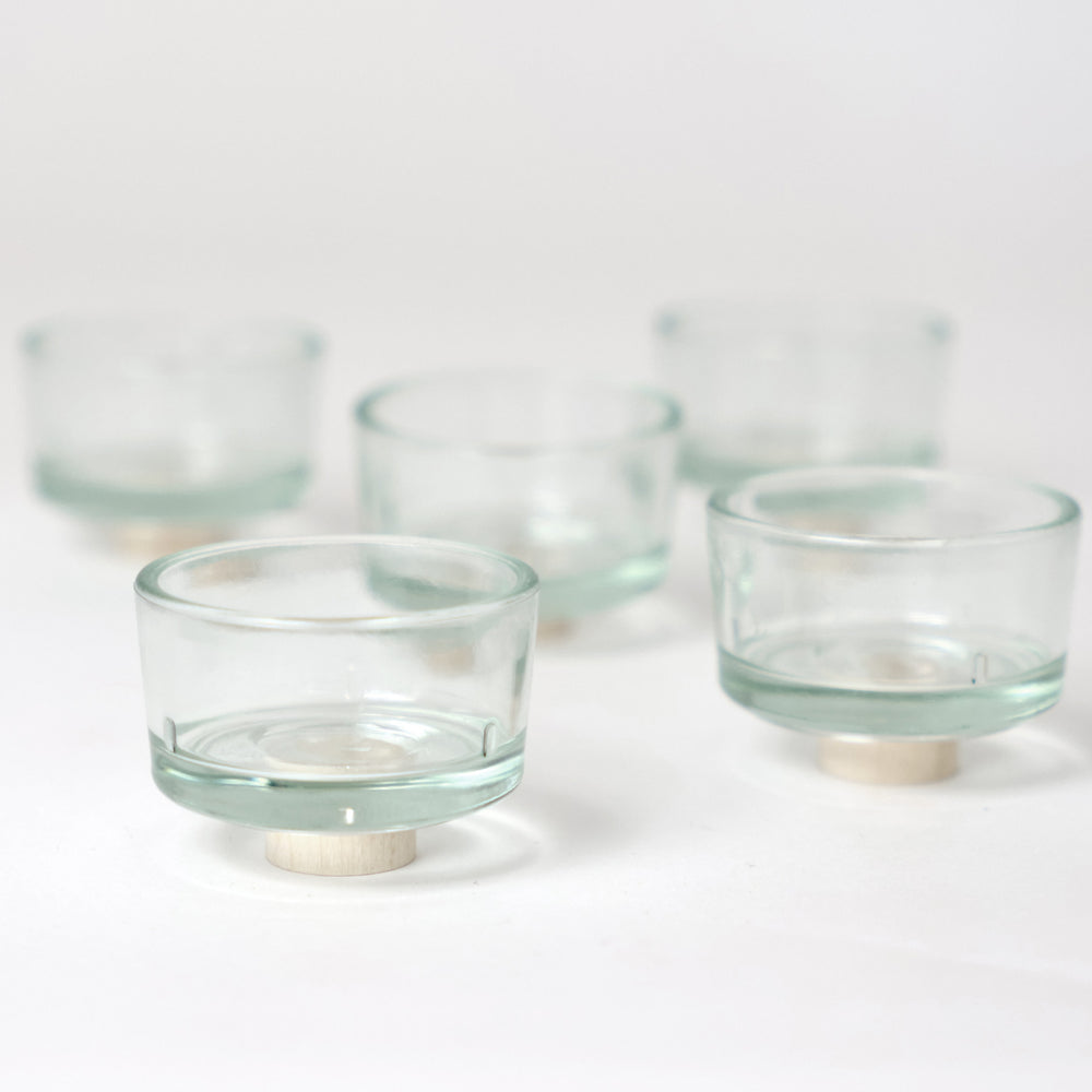 Telysholdere i glass - 5 stk