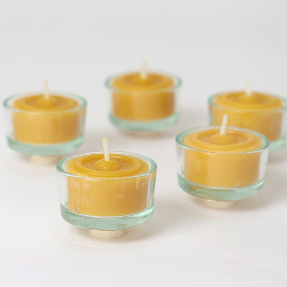 Telysholdere i glass - 5 stk