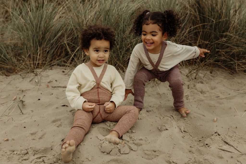 Footless Cotton Tights - Vanilla Fig