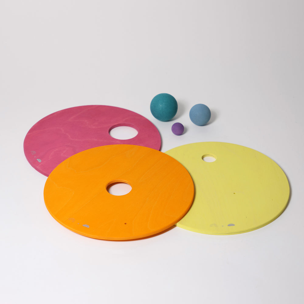 Grimms x Stapelstein - Rolling Discs | Warm Pastel