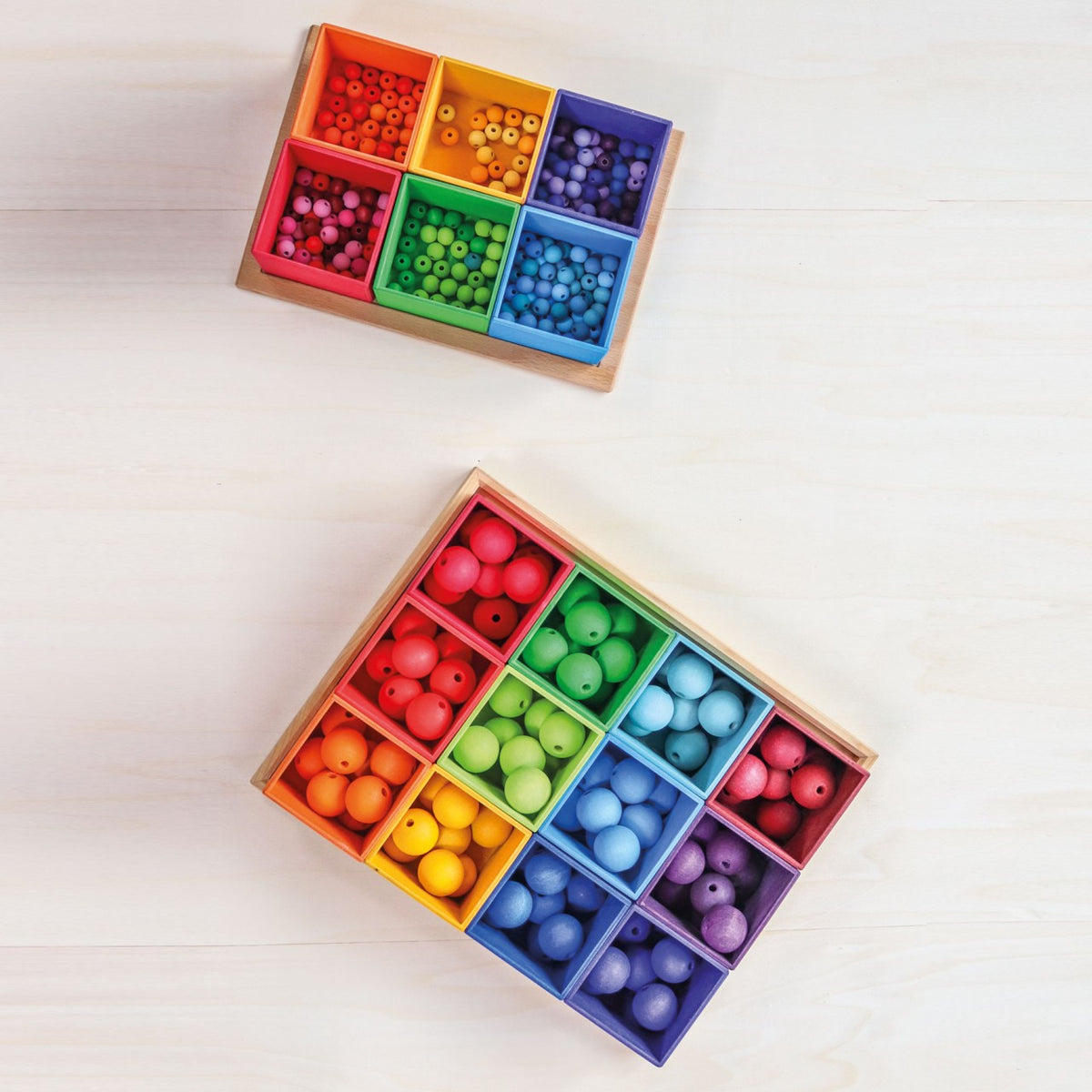 Små treperler 120 stk – Regnbue