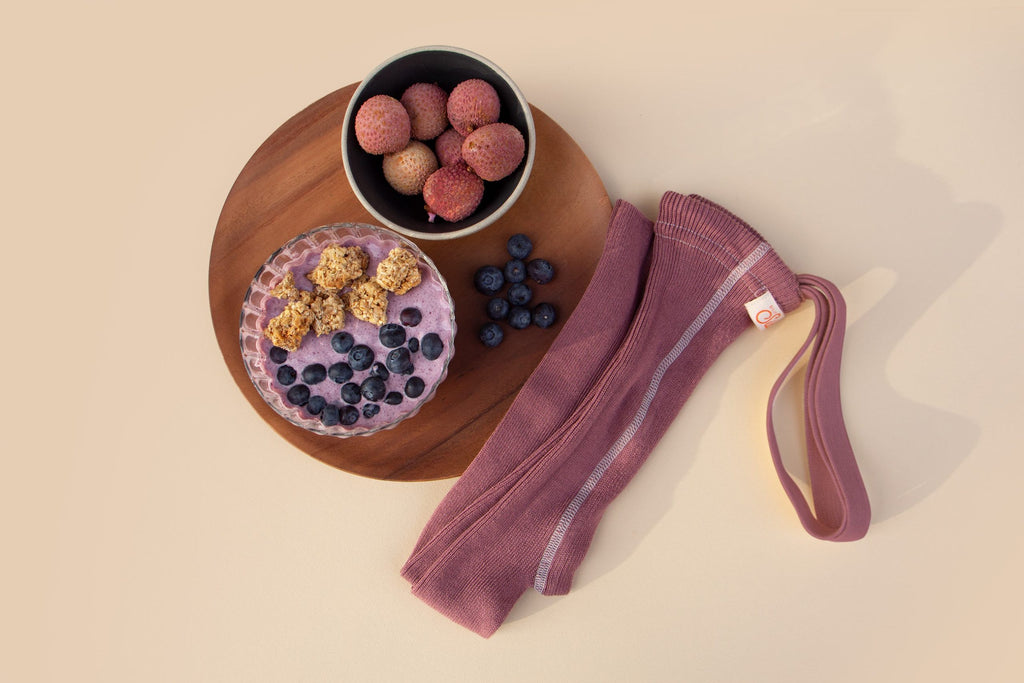 Footless Cotton Tights - Acai Smoothie