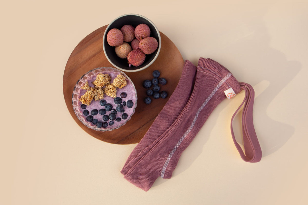 Footless Cotton Tights - Acai Smoothie