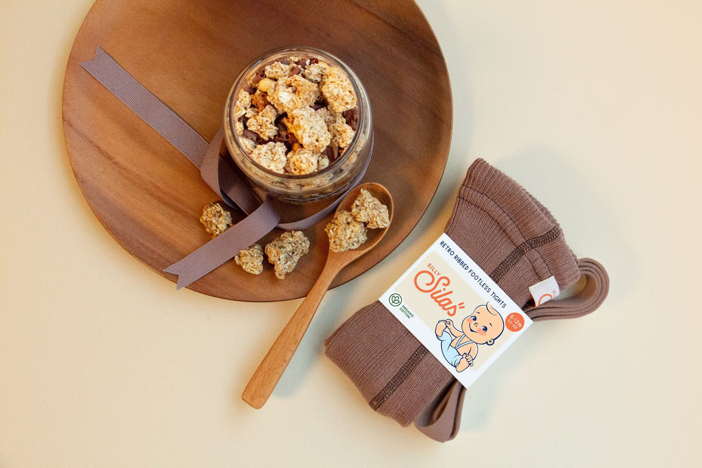 Footless Cotton Tights - Granola