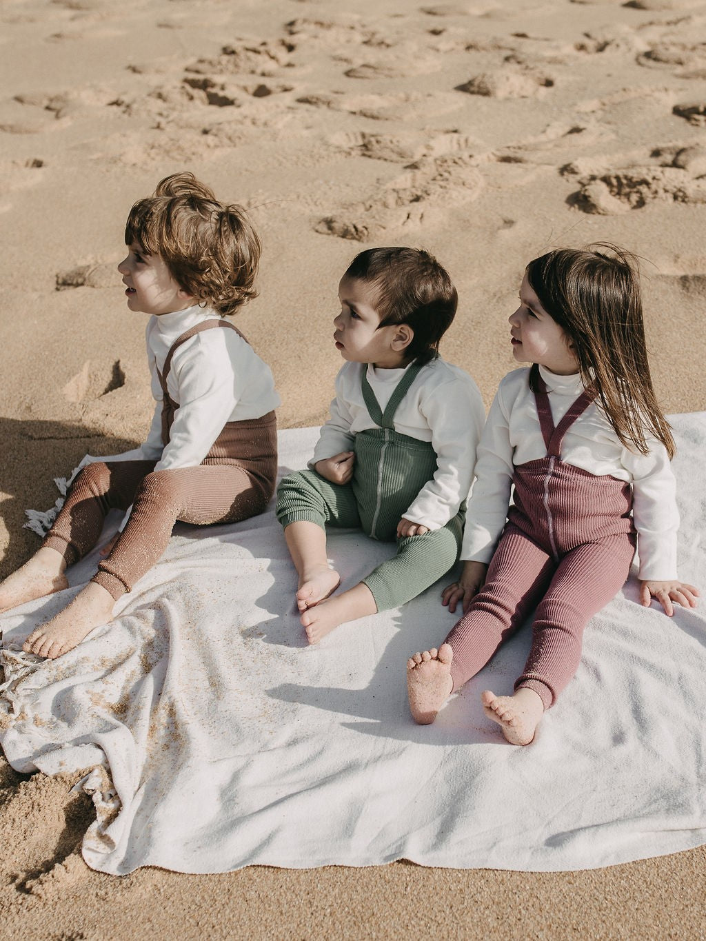 Footless Cotton Tights - Granola