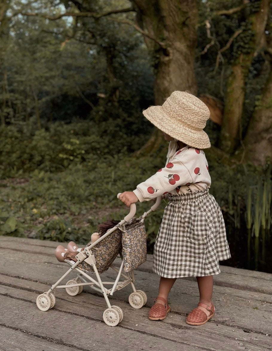 OLIVE GINGHAM TUTTI SKIRT