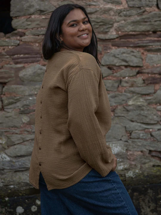 The Button Back Top - Women's - Seaweed