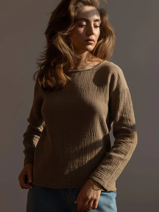 The Button Back Top - Women's - Seaweed