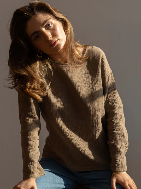 The Button Back Top - Women's - Seaweed