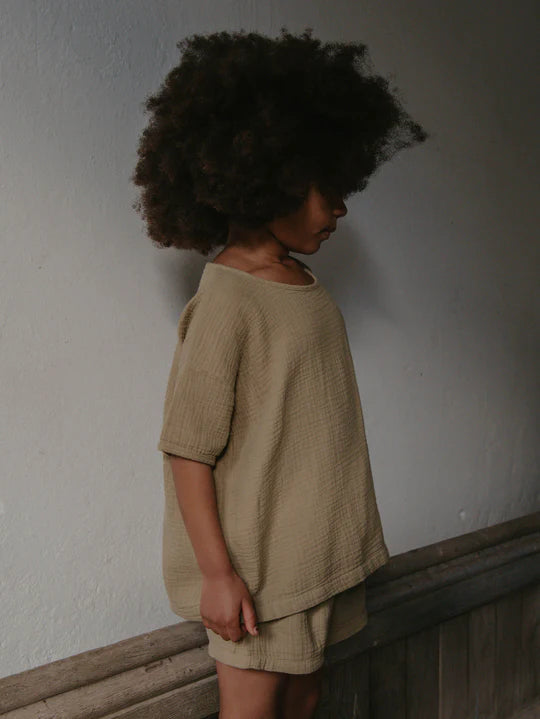 The Muslin Top - Sand