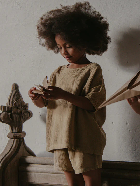 The Muslin Top - Sand