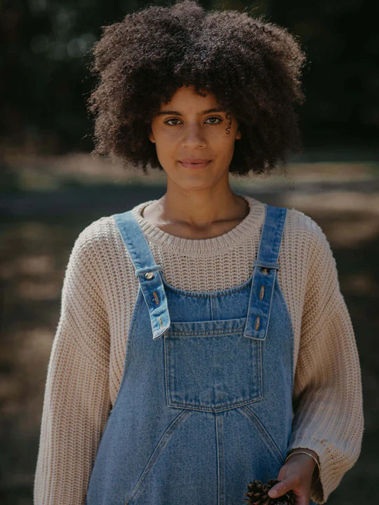The Oversized Denim Dungaree - Women`s