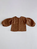 The Balloon Sleeve Top - Rust