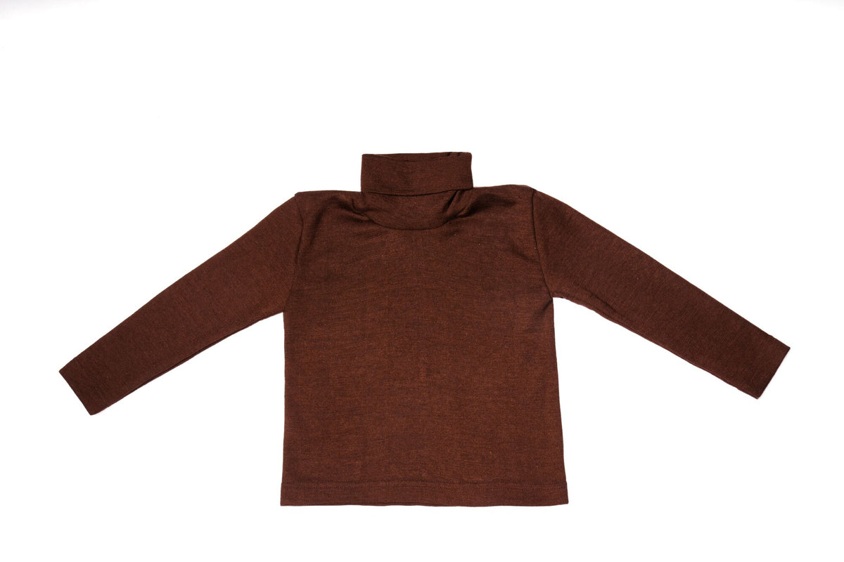 Ull/silke Turtleneck Trøye | Brun