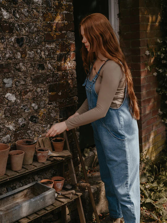 The Oversized Denim Dungaree - Women`s