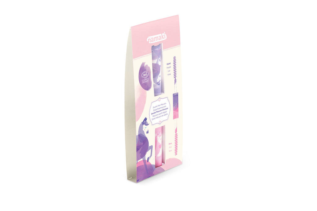 Hårmaskara - Lilla og Rosa