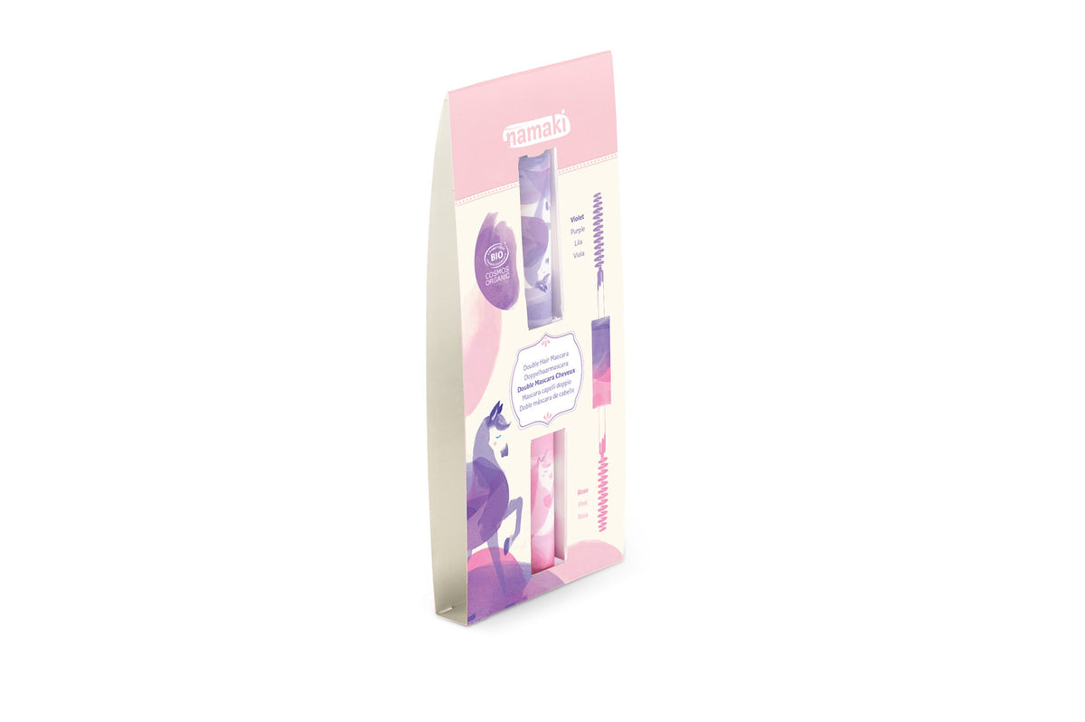 Hårmaskara - Lilla og Rosa