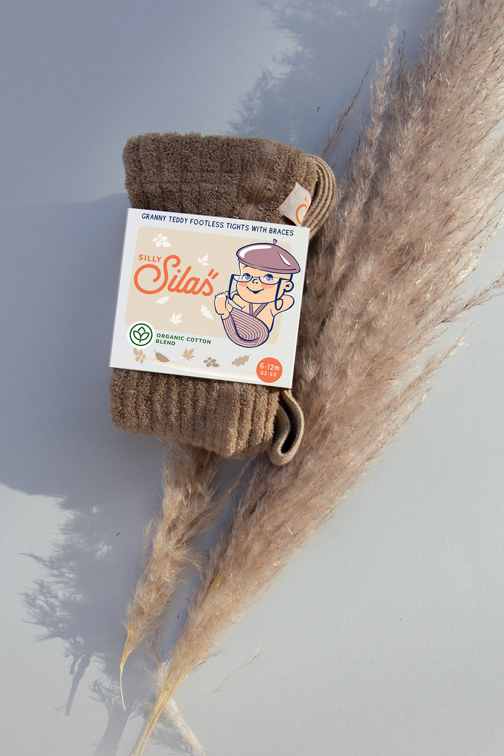 Granny Teddy Footless Cotton Tights - Peanut Blend