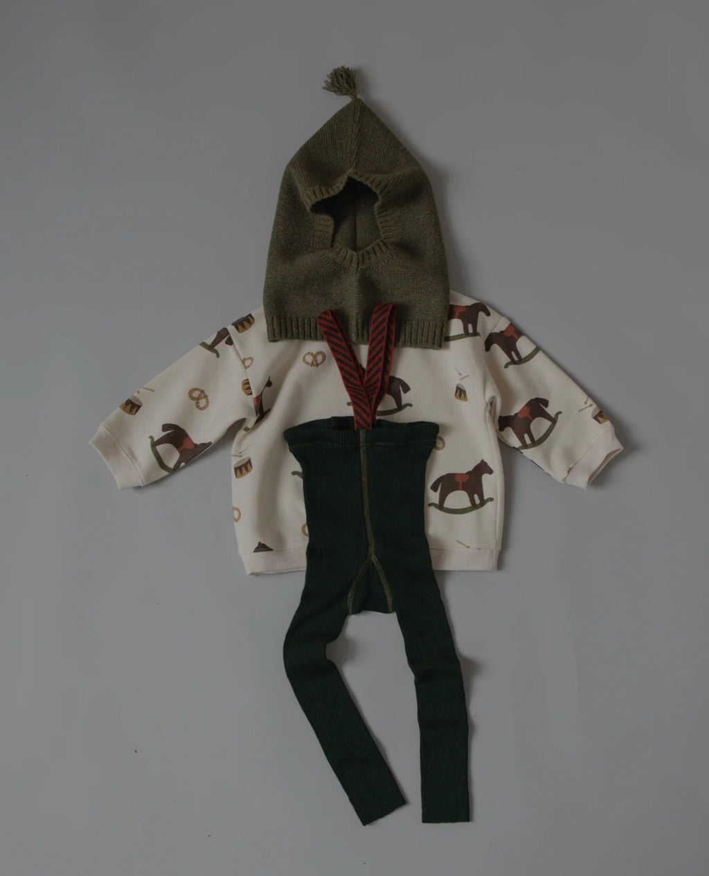Footless Christmas Patterned - Dark forest