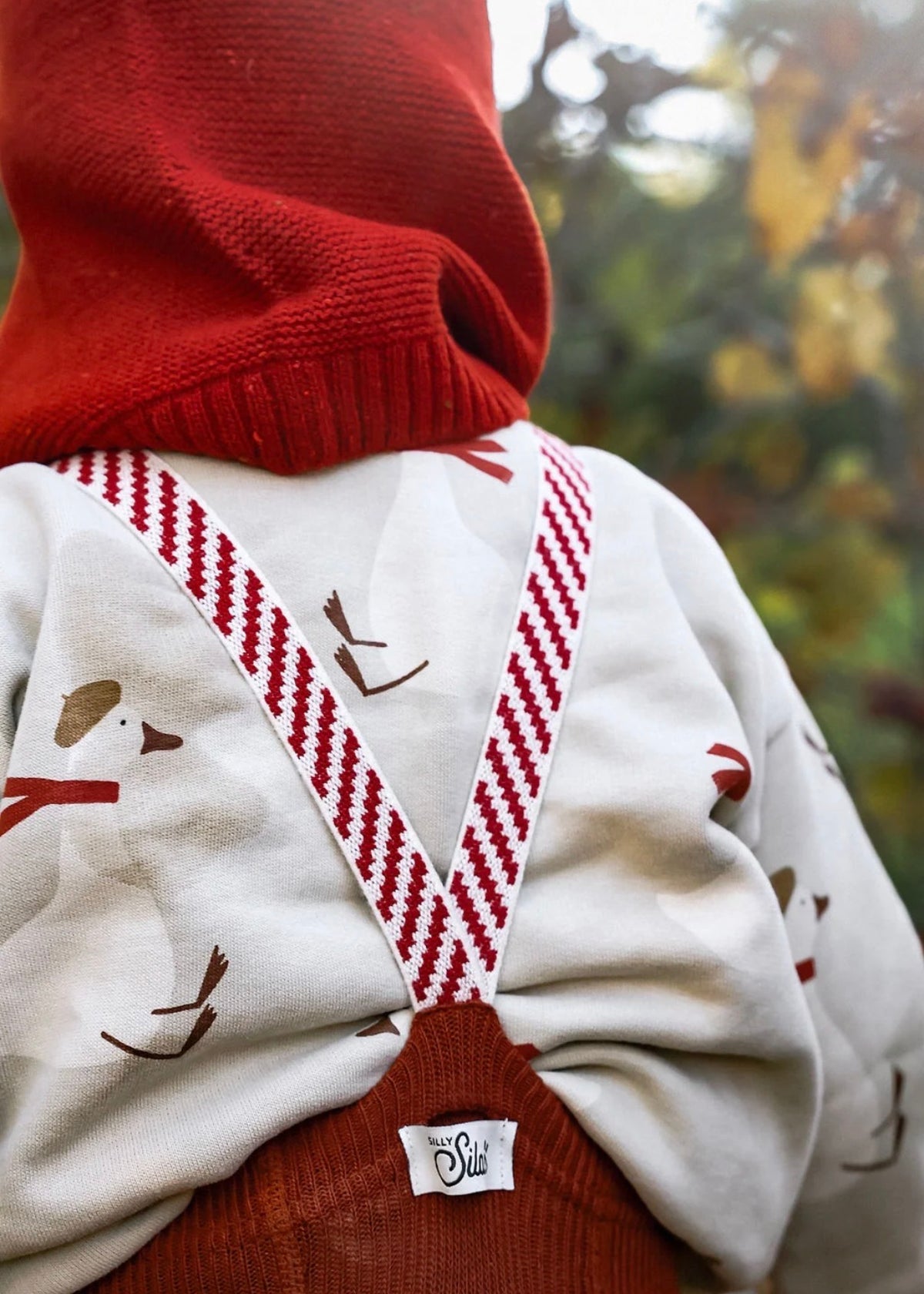 Footless Christmas Patterned - Cinnamon