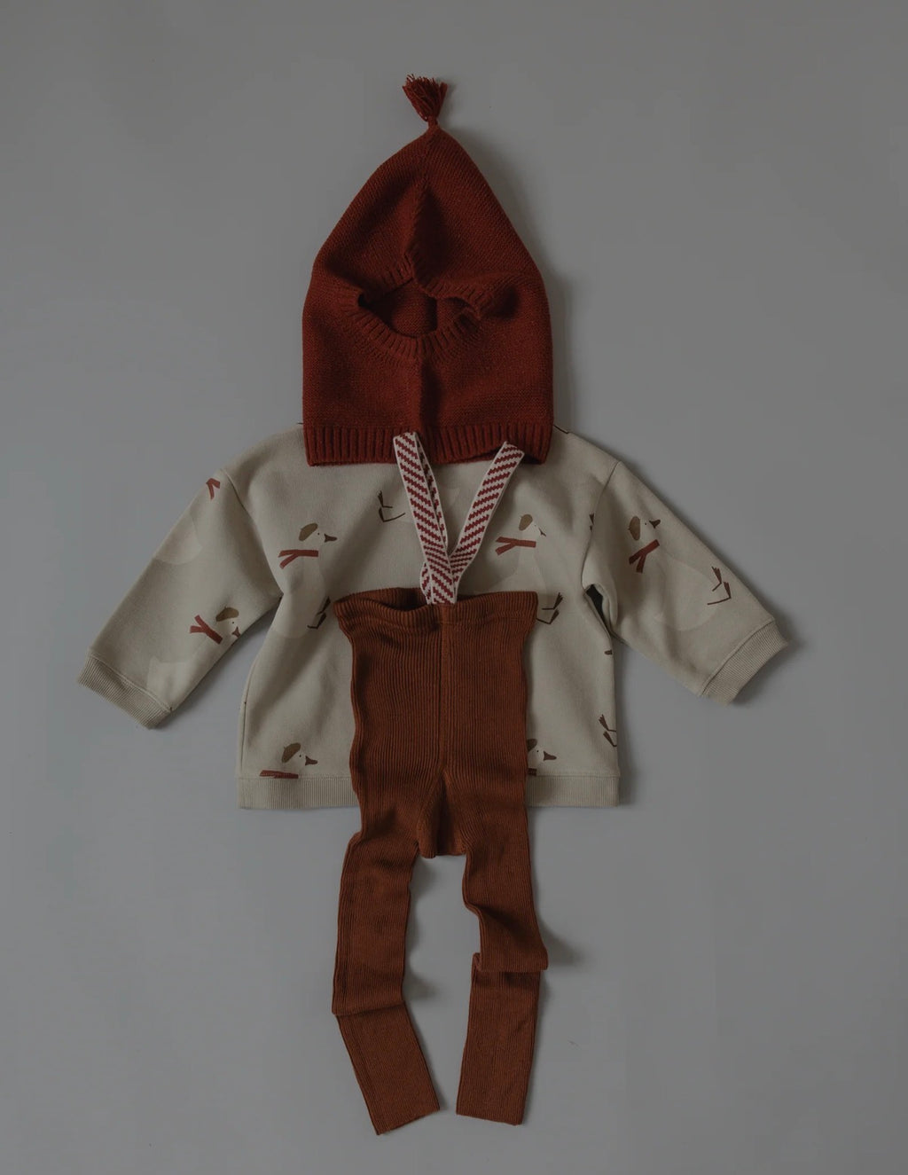 Footless Christmas Patterned - Cinnamon