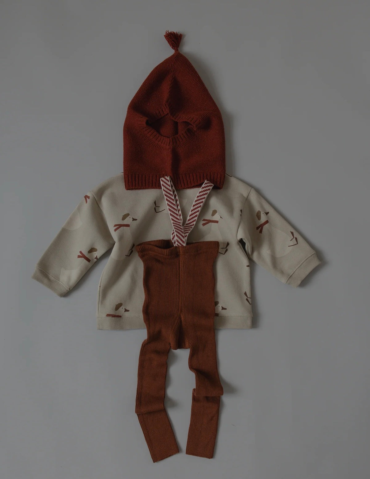 Footless Christmas Patterned - Cinnamon