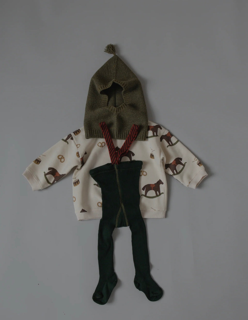 Footed Christmas Patterned - Dark forest