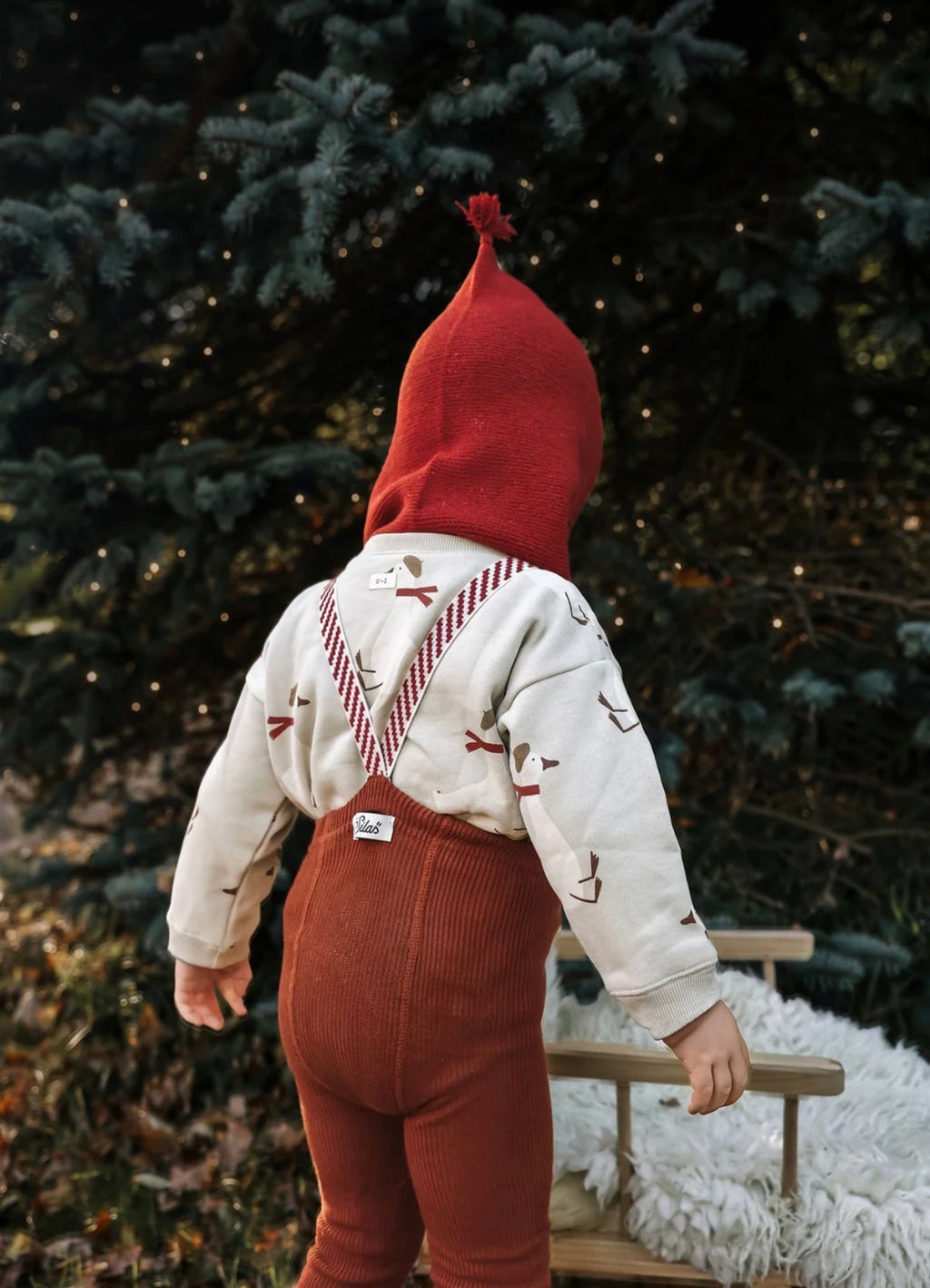 Footed Christmas Patterned - Cinnamon
