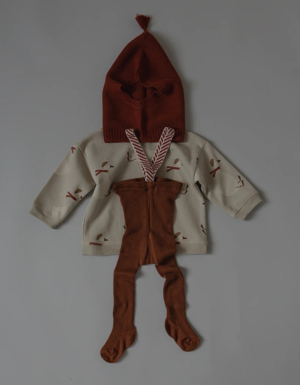 Footed Christmas Patterned - Cinnamon
