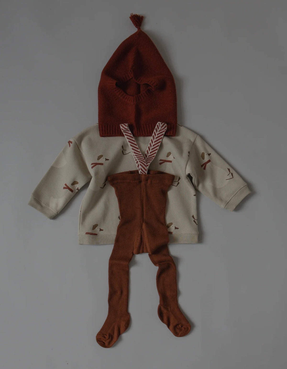 Footed Christmas Patterned - Cinnamon