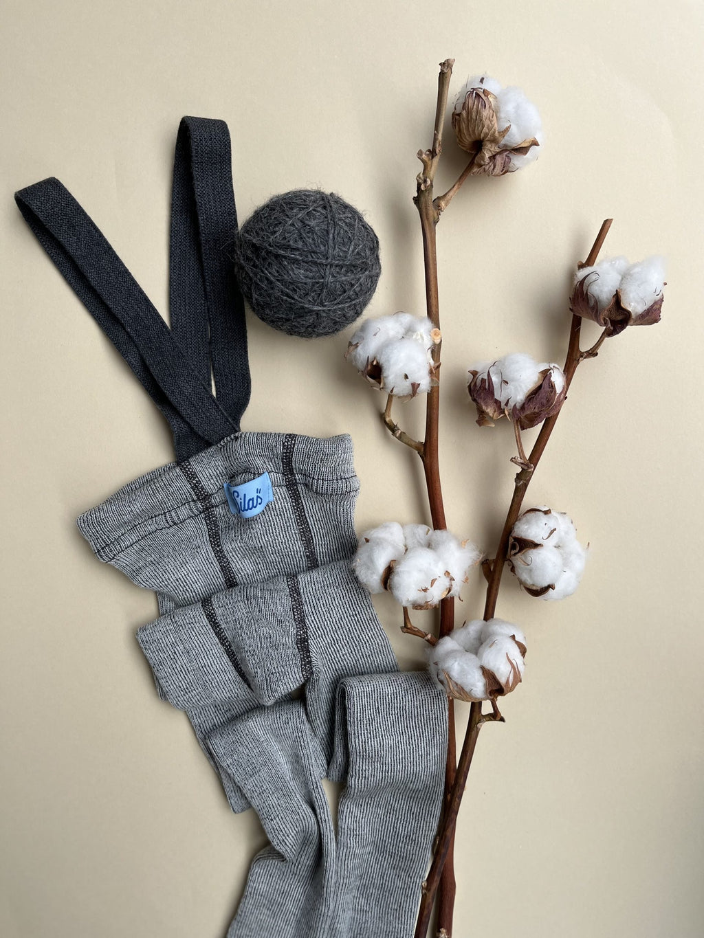 Wooly Footless Wool Tights - Granite Gray