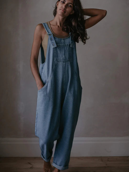 The Oversized Denim Dungaree - Women`s