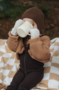 Wooly Footless Wool Tights - Espresso Brown