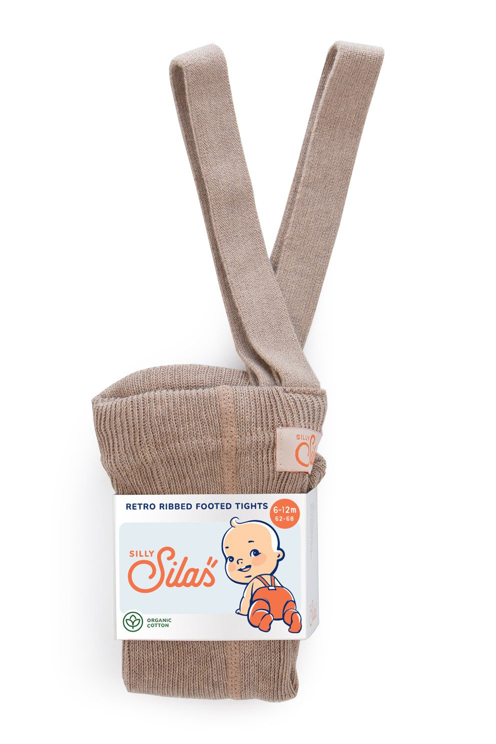 Footed Cotton Tights - Peanut Blend