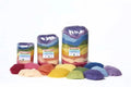 Farget ullfillt - 12 farger - 50gram