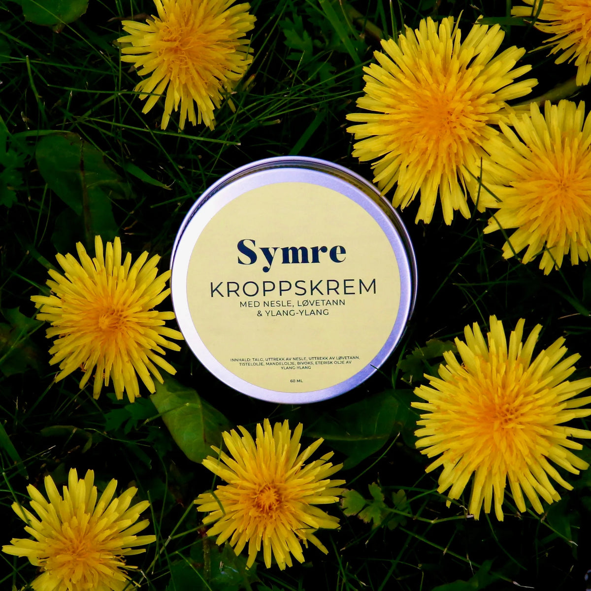 Kroppskrem - nesle, løvetann og ylangylang 60ml