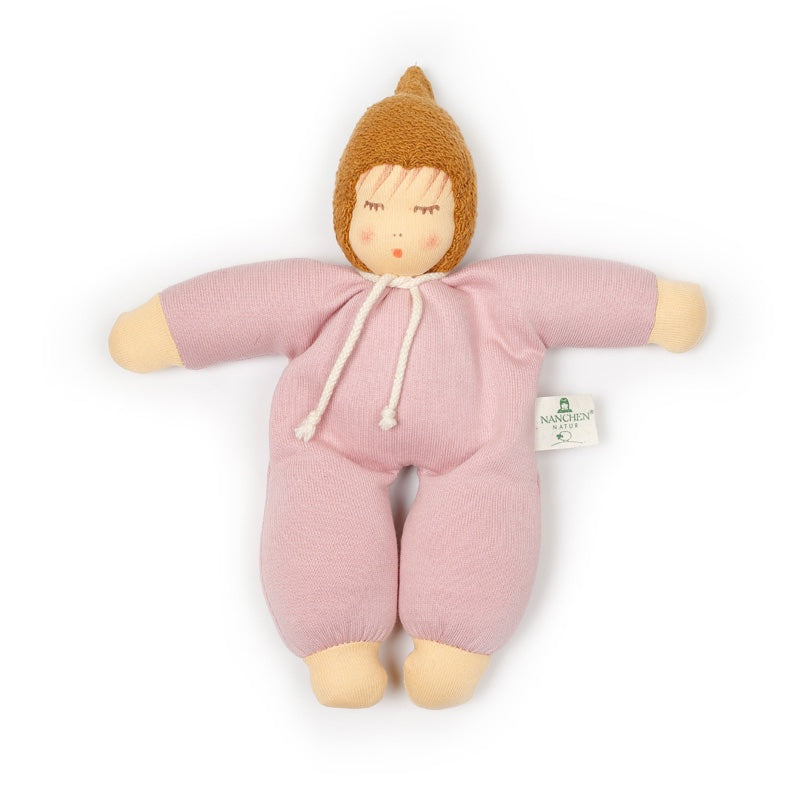 Valnøttbaby rosa - 22cm