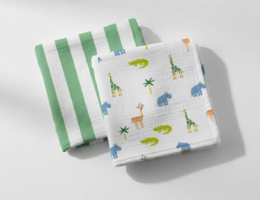 Muslin klut 2pk - Croc rock