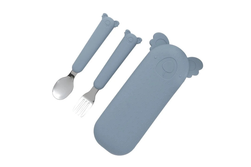 Bestikk med etui - Blå koala