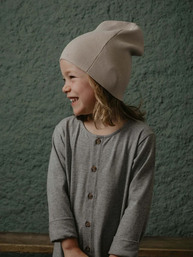 The knit beanie - oatmeal