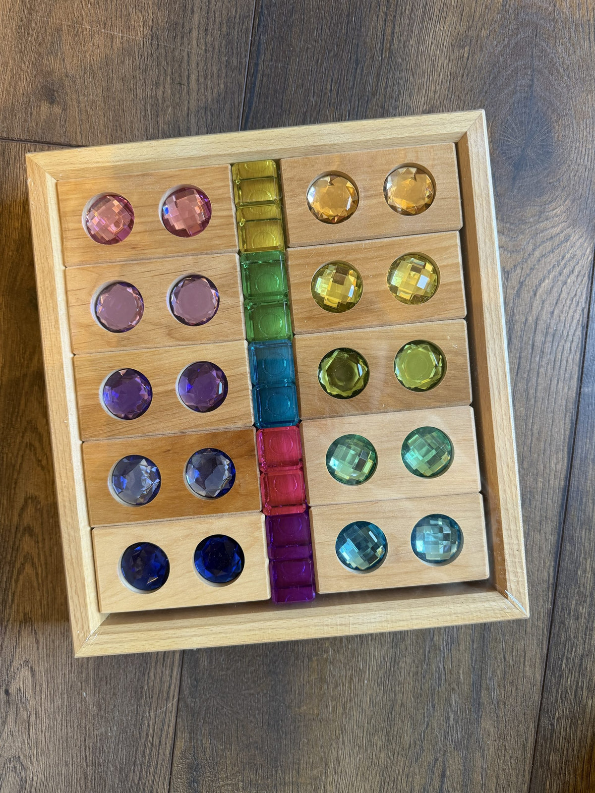 Glitrende klosser og lysblokker - Pastell