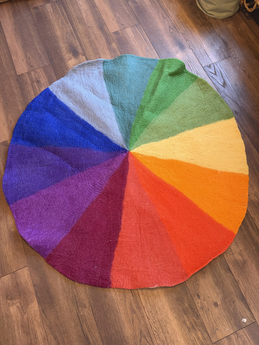 Stor fargespiral ullteppe - 150cm