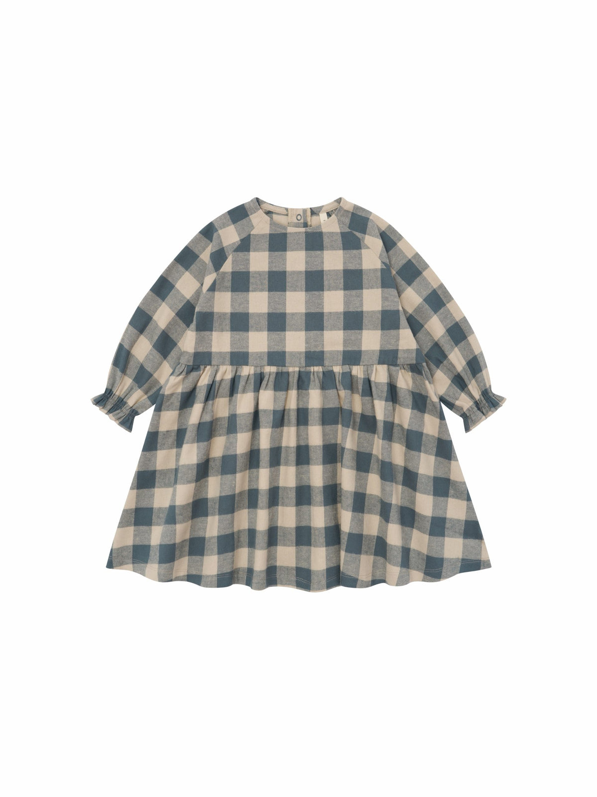 FOG BLUE GINGHAM FIELD DRESS