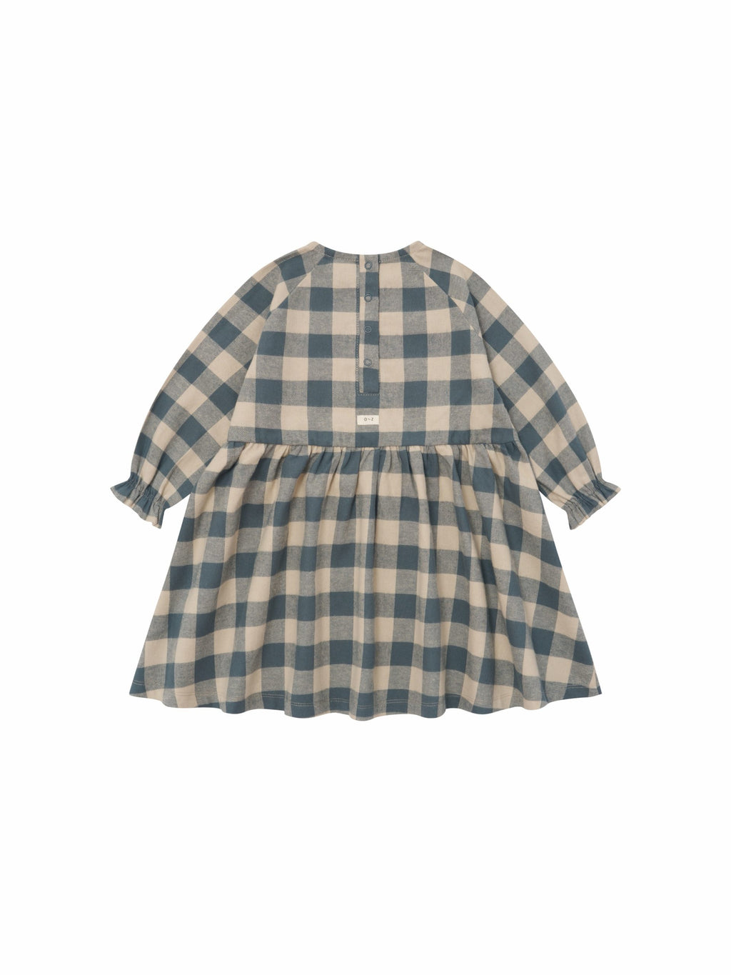 FOG BLUE GINGHAM FIELD DRESS
