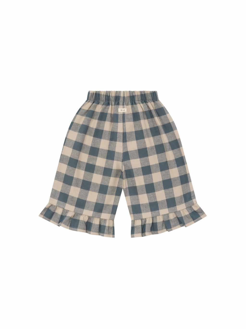 FOG BLUE GINGHAM FRILL CULOTTES
