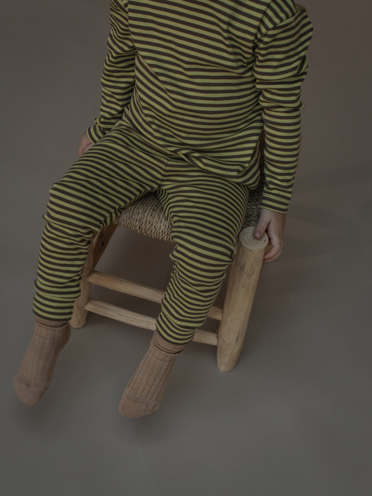 CHICORY STRIPES CUFFED LEGGINGS