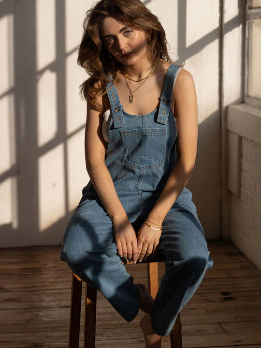 The Oversized Denim Dungaree - Women`s