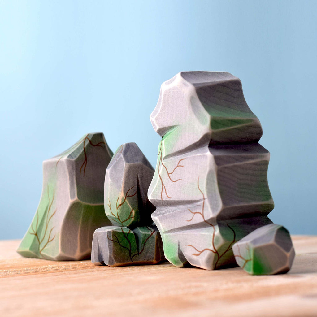 Mosebelagt Stein - Sett