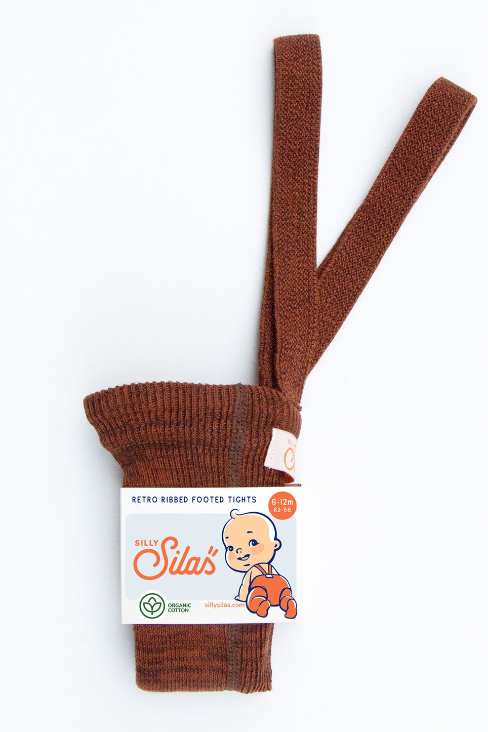 Footed Cotton Tights - Spicy Chai